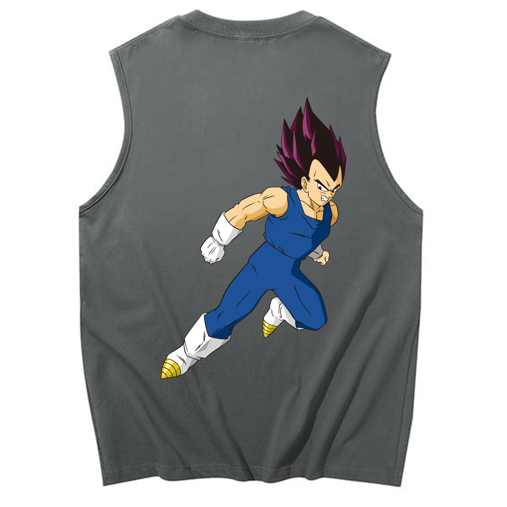 （画像用） ドラゴンボール ベジータ四世（Bejīta Yonsei）DRAGON BALL Vegeta IV コットン100％タンクトップ（背面プリント）